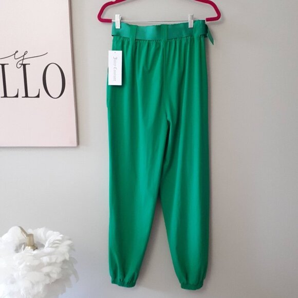 NWT Juicy Couture green belted elastic waist logo jogger track pants, S - Picture 7 of 7